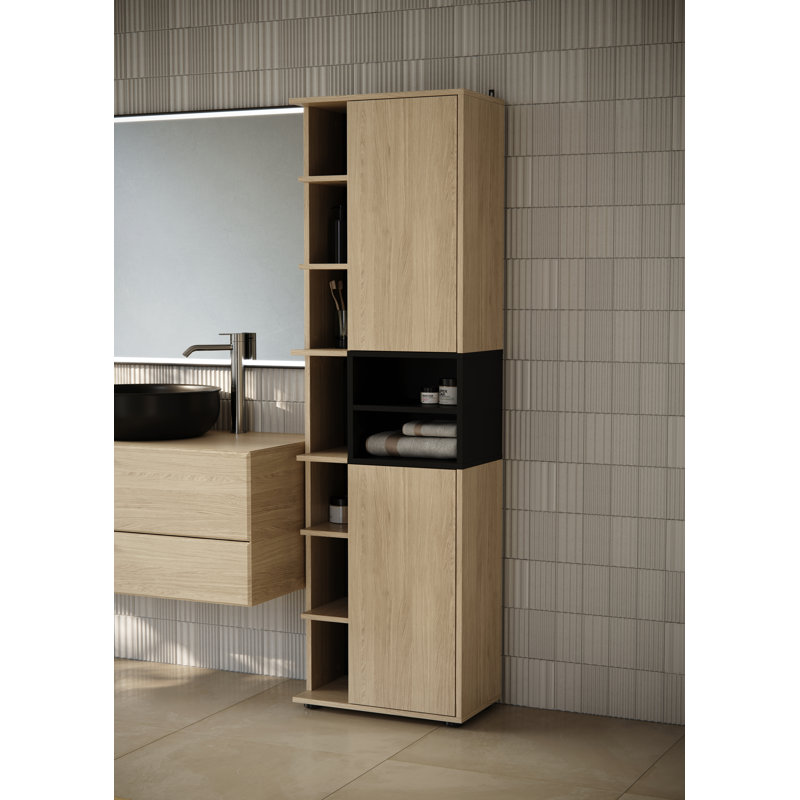 Shealee Linen Cabinet, Black