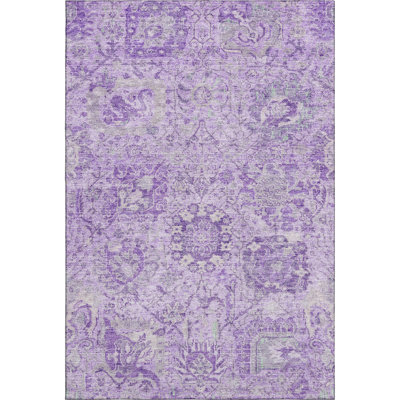 Premium Machine Washable Wayne AMF1102 Damask Rug