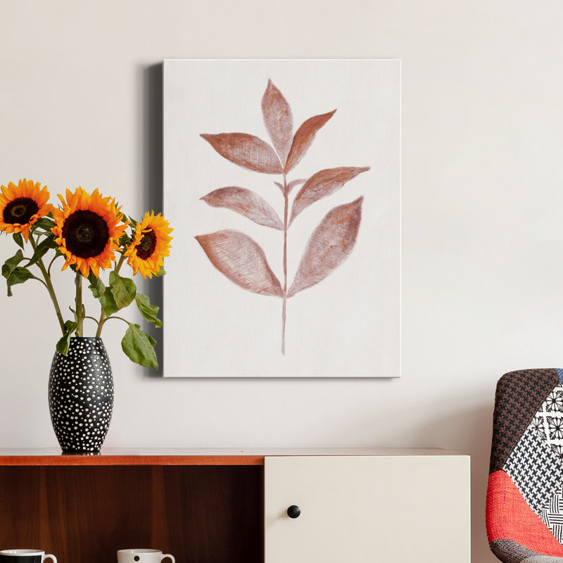 Red Leaf III - impression sur toile tendue, H 36 po x l 24 po