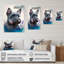 «Cute Schnauzer Floral», impression sur toile-1968284112-1968284127