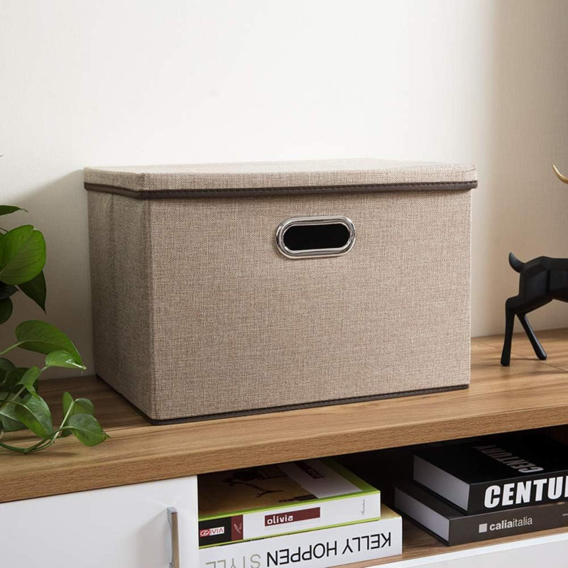 Brayden Studio Fabric Box, Beige