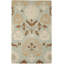 Tapis bleu en laine à boucles fait à la main Jahiem-674487086