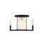 Plafonnier 1 lumière Savon House Eaton en noir mat avec accents laiton chaud