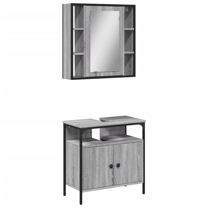 Aayusha Bathroom Furniture Suite, Grey Sonoma