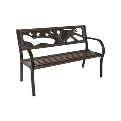 Aonesti Tube Steel and Cast Iron Park Bench by Red Barrel Studio
