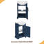 Meuble-lavabo de 20 pouces avec lavabo en céramique, ensemble de meuble-lavabo simple autoportant avec porte à fermeture douce, lavabo en céramique bombé-893630807