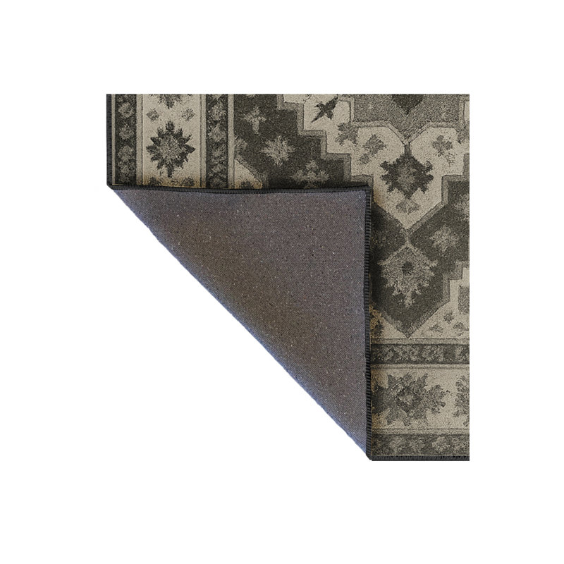 Tapis gris tissé traditionnel Mosso, 2 pi 6 po x 4 pi 11 po