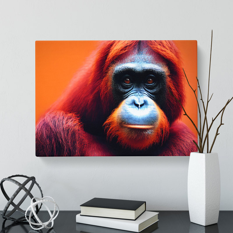 Magnetic Orangutan - Wrapped Canvas, 35cm H x 50cm W x 3cm D