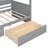 Twin Size Canopy Daybed with Storage Drawers, Space-Saving Design-1279826840