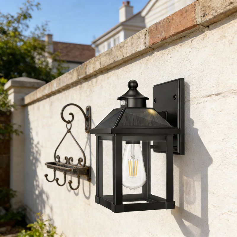 Solar Wall Lights Outdoor With Motion Sensor, Waterproof Solar Sconce Lights For Porch, Garage, Yard, And Front Door, Easy Installation No Wiring Needed (2 Pack)