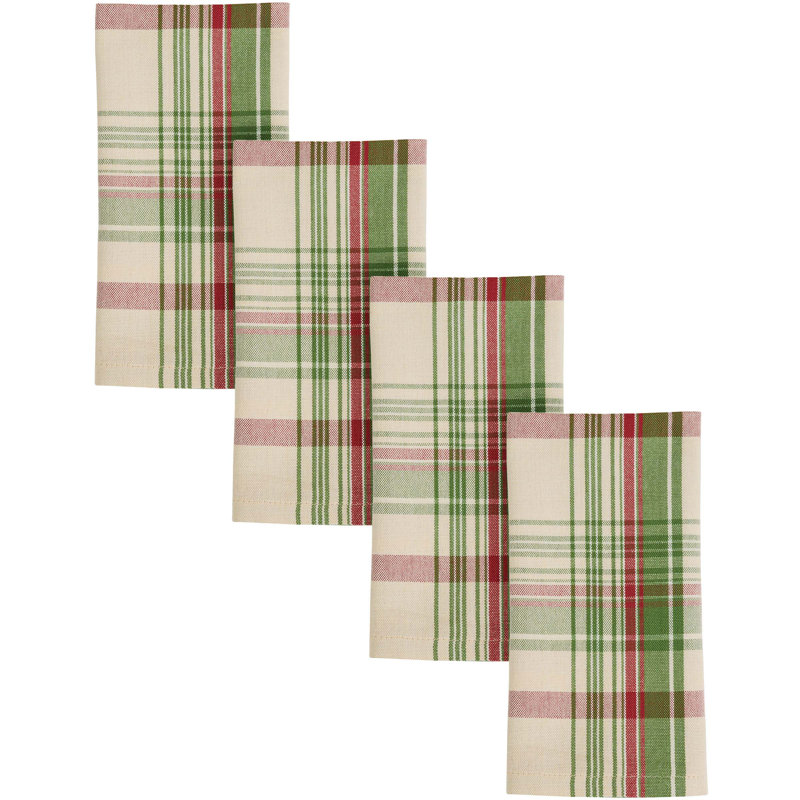  Ensemble de 4 serviettes de table Up On The Housetop