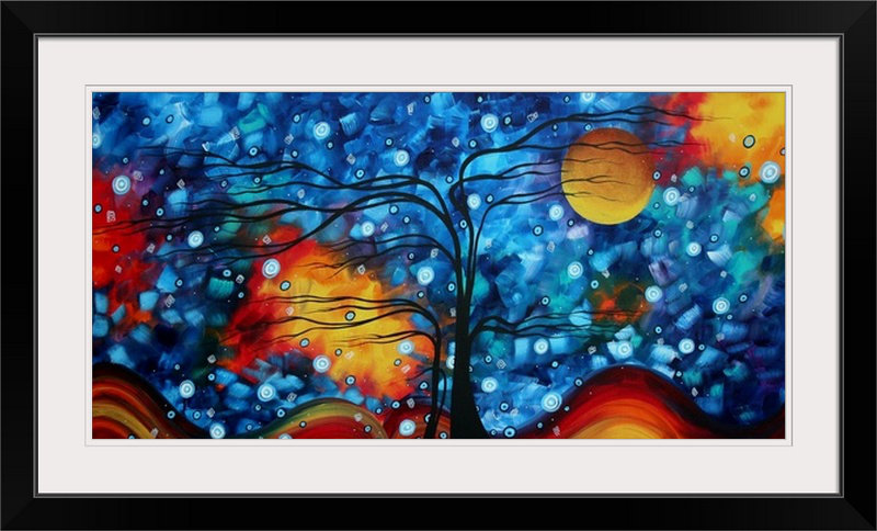 « enfance souvenirs » par megan duncanson, impression, H 26 po x l 44 po x P 1 po, Cadre noir