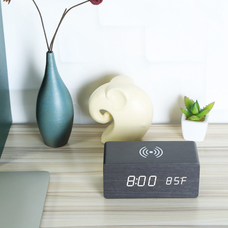 Digital Electric Tabletop Clock with Alarm, Black