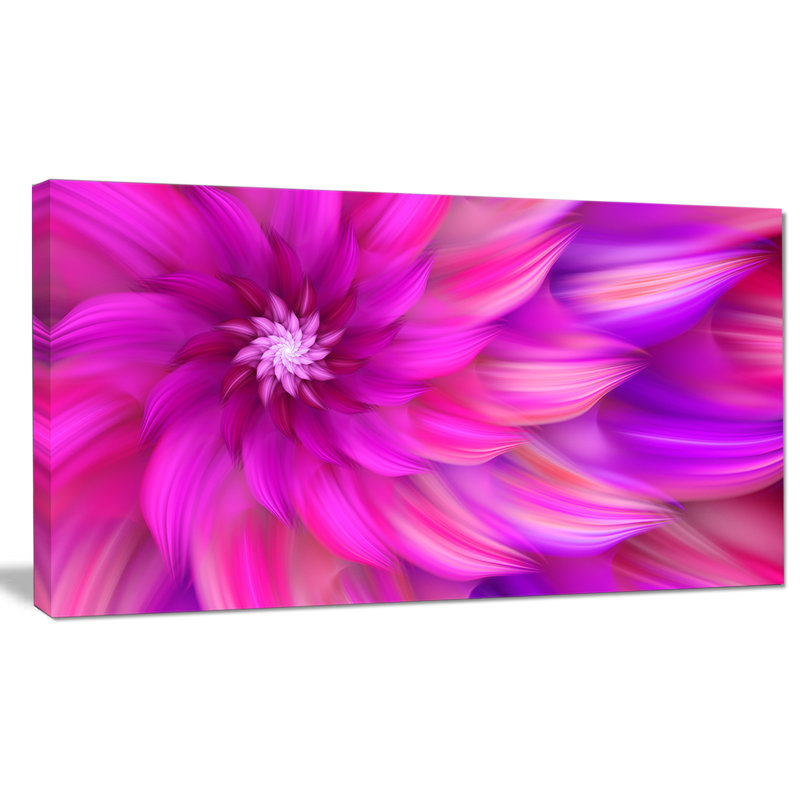 « massive rose fractal fleur », impression sur toile tendue, H 16 po x l 32 po x P 1 po