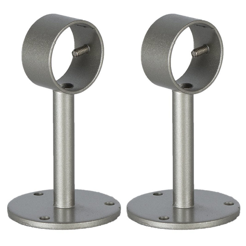 Support de fixation pour rideau Petra, Étain, H 3,44 po x l 1,375 po x P 1,375 po