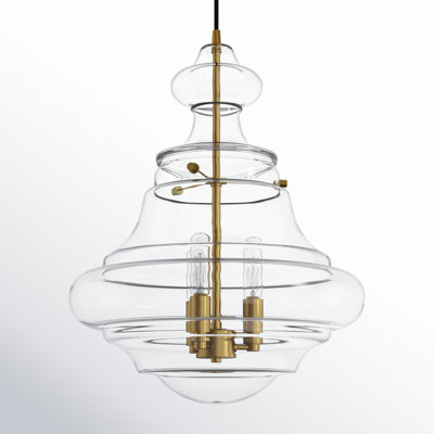 Burtt 3 Light Glass Dimmable Pendant