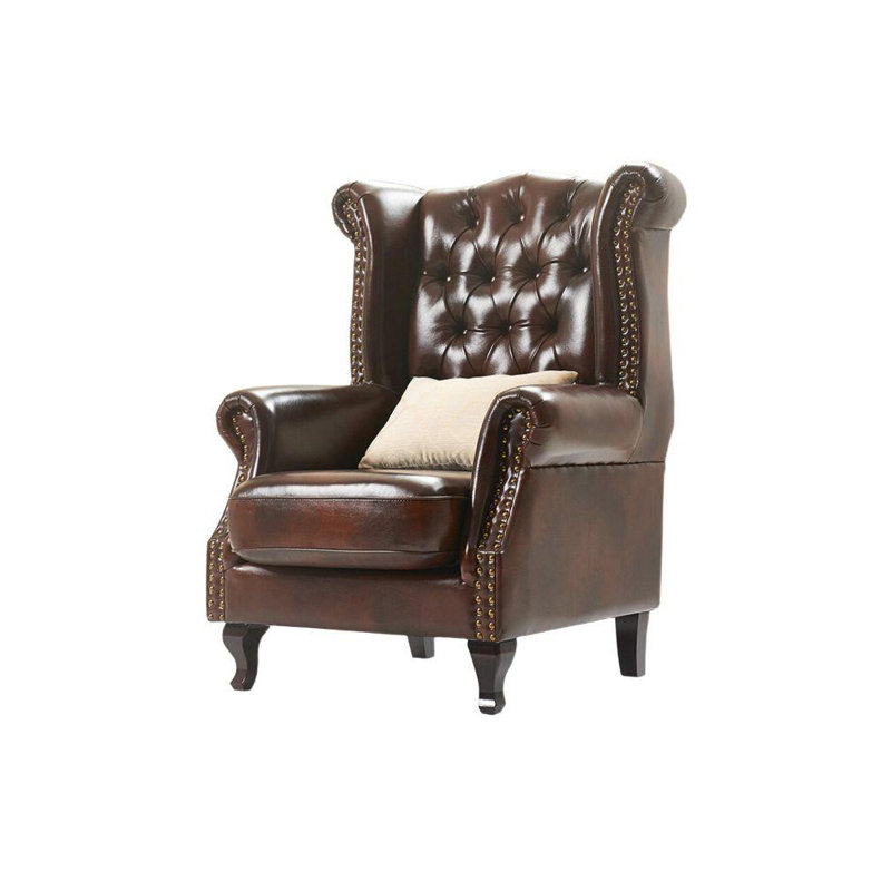 Fauteuil inclinable en similicuir Tedi, Brun