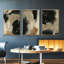 Baked Paintstrokes IV, ensemble de 3 toiles encadrées-97759731-97759737