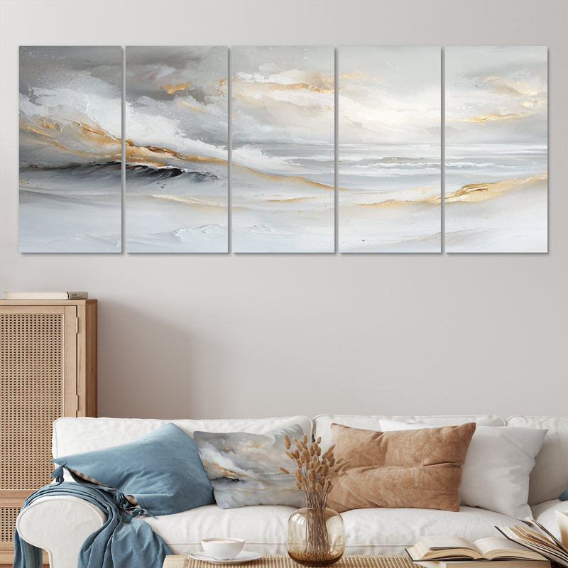 Rozier - Art mural plage - Art mural nautique sur toile, H 28 po x l 60 po, 5