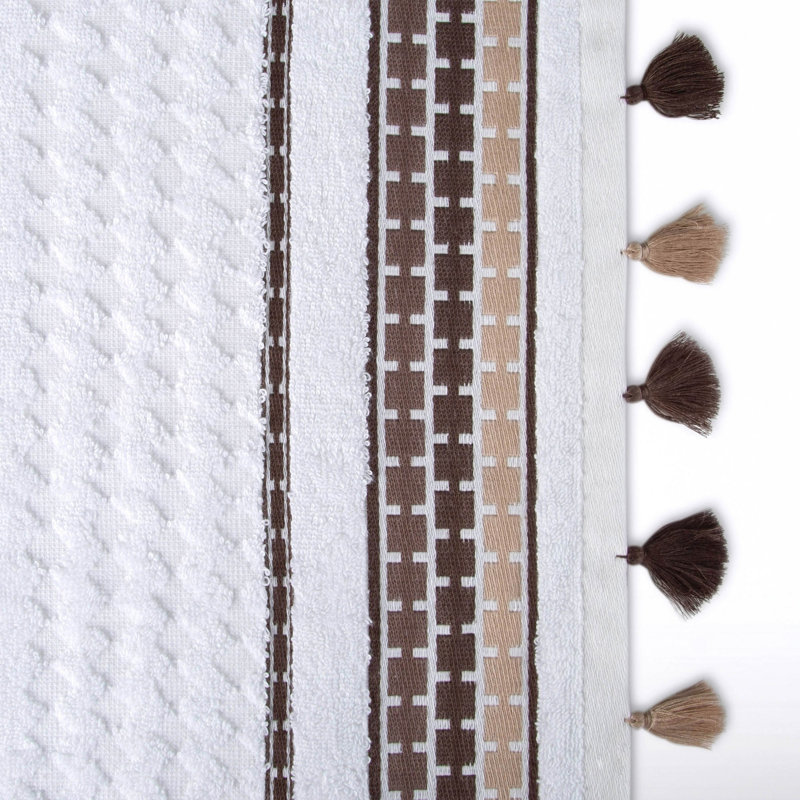 Débarbouillette 100% coton Phillippi, Beige / blanc / brun