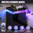 18" W Nightstand With Charging Station, LED Night Stand With 2 Drawers, Bedside Table With USB Port And Outlets For Bedroom