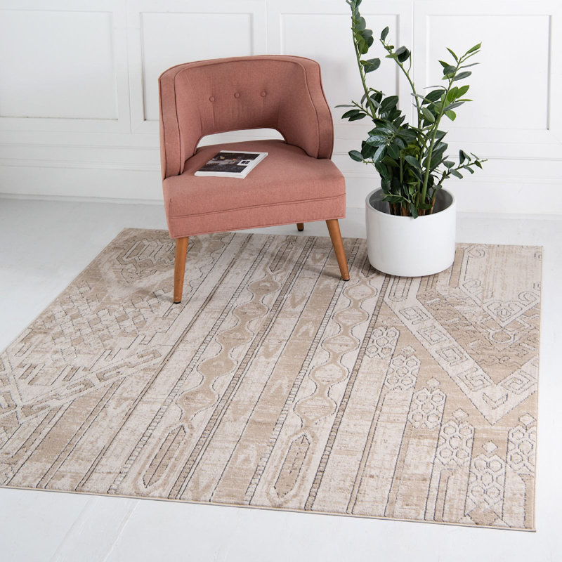 Tapis crème Wenden, Carré 6 pi