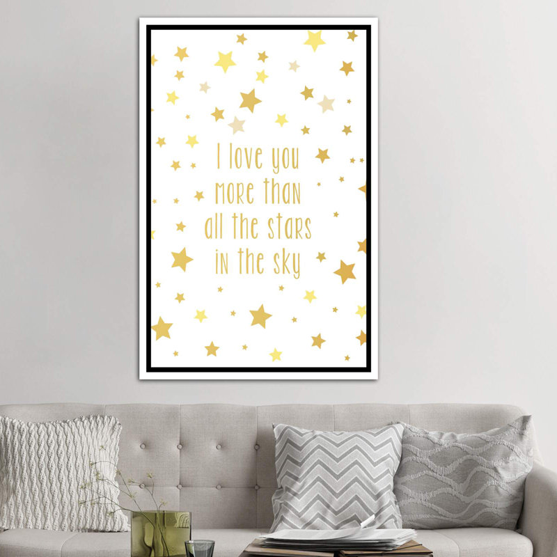 Love You More Art, H 60 po x l 40po x P 1,5 po, Toile avec cadre en bois classique
