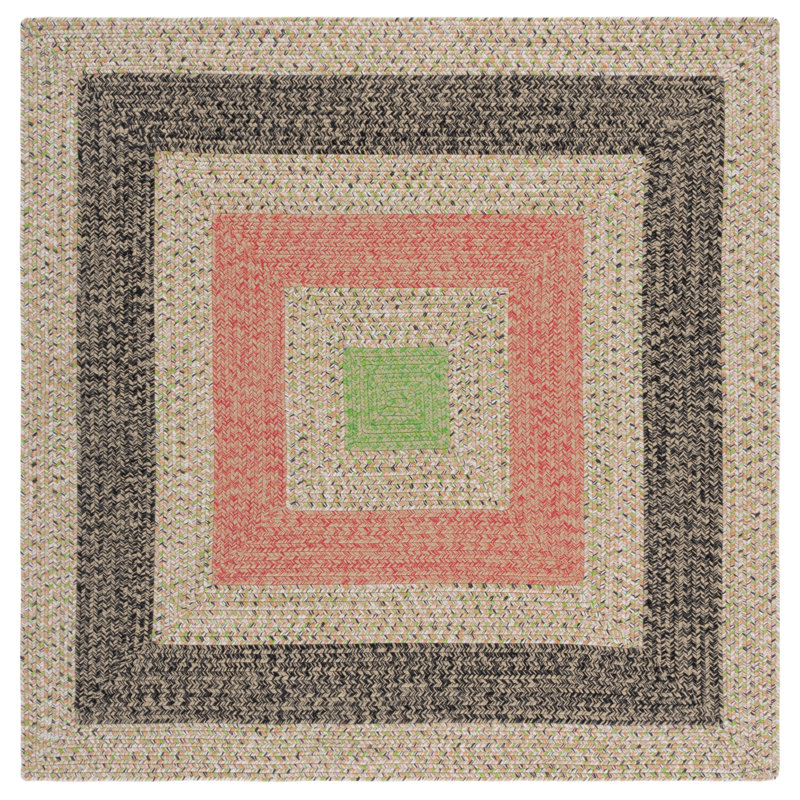 Whiddon Woven Performance Machine Washable Performance Chevron Indoor/Outdoor Area Rug, Square 5'