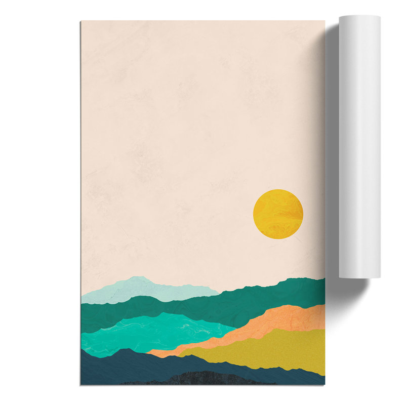 Nordic Minimalist Landscape No.3 - Unframed Graphic Art, 84cm H x 59cm W x 0.1cm D
