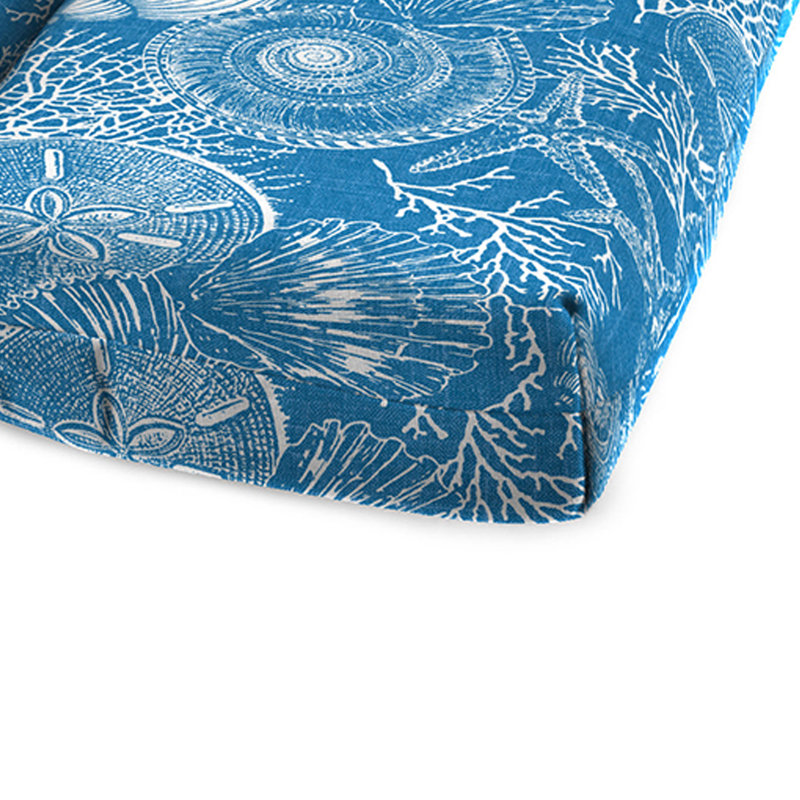 72" x 22" Outdoor Chaise Lounge Cushion with Ties and Loop