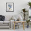 «Blue Hydrangea Allure», reproduction d'art sous verre encadrée par Nan-99077964-99078002