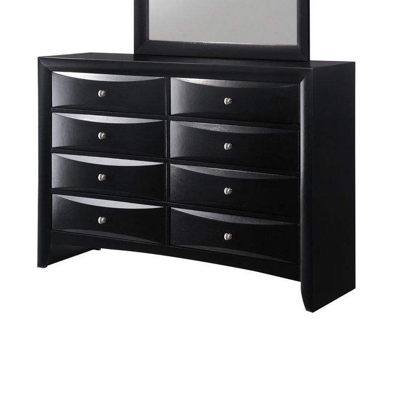 Mobilier de chambre en bois massif 1Pc, Noir
