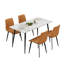 2 chaises de salle à manger rembourrées modernes - siège en similicuir avec pieds en métal robustes pour l'élégance de la cuisine et de la salle à manger