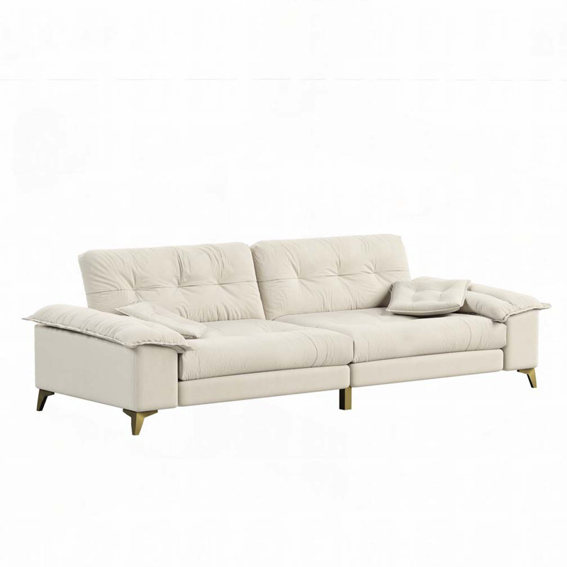 Canapé rembourré 4 places Barkim, Beige