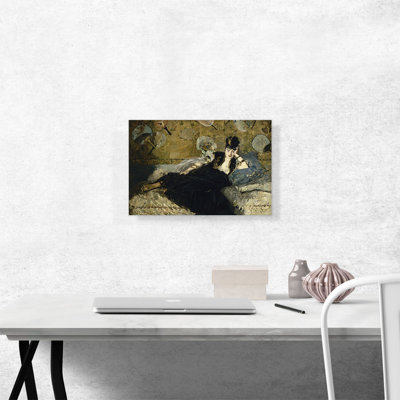 «Woman with Fans 1873» par Edward Manet, reproduction d'art sur toile tendue