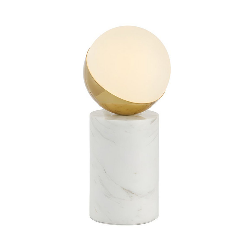  Lampe de table en marbre Luminara | Éclairage moderne pour chambre à coucher, salon, bureau, Blanc