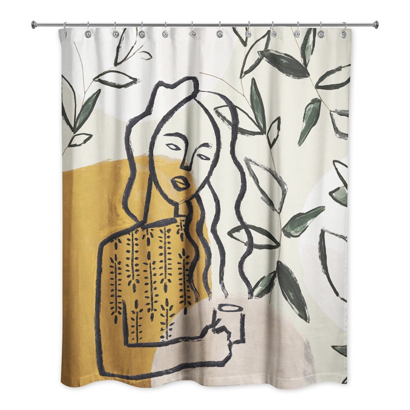 Rideau de douche simple abstrait