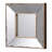 Glimmer Vintage Square Accent Mirror With Speckled Silver Finish