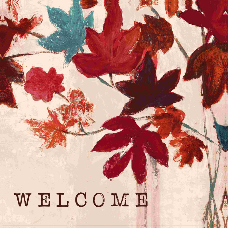Feuilles d'automne texturées, H 12 po x l 12 po