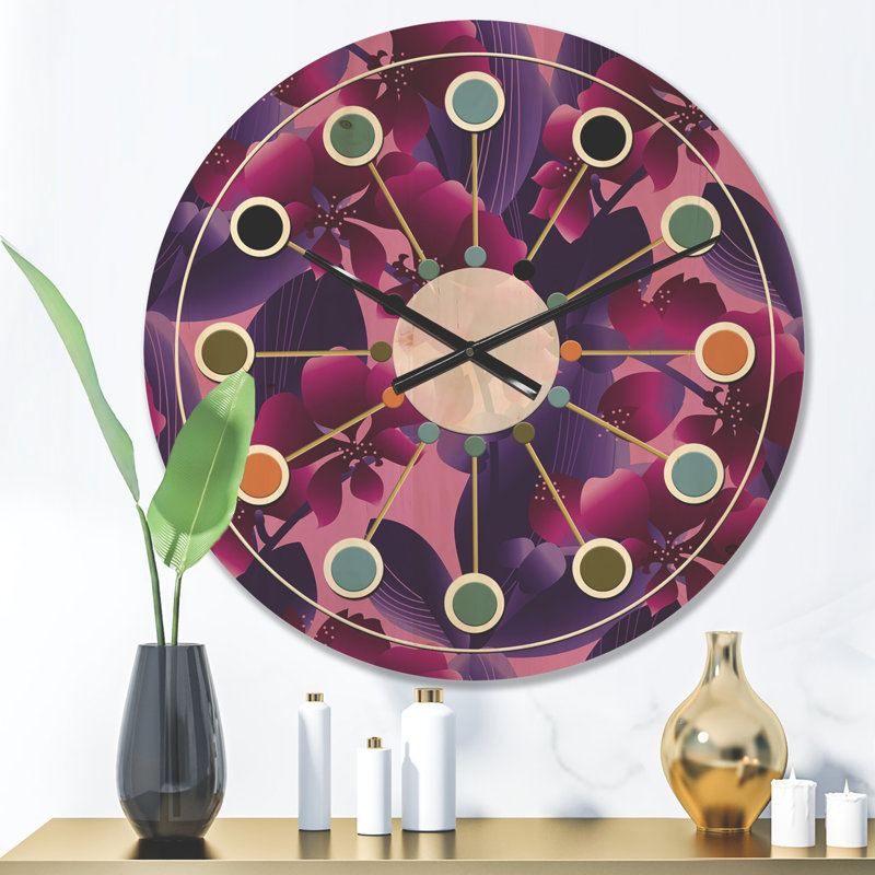 Horloge murale Orchid Blossom, Moyen