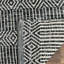 Tapis ivoire / gris foncé en coton tissé à plat à la main Dryden-1323027174