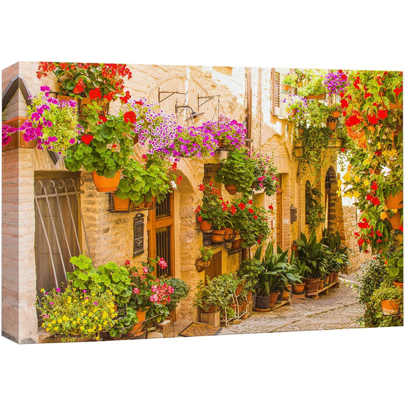 «Architecture Building Floral Botanical Garden European Village Nature Wilderness», reproduction sur toile