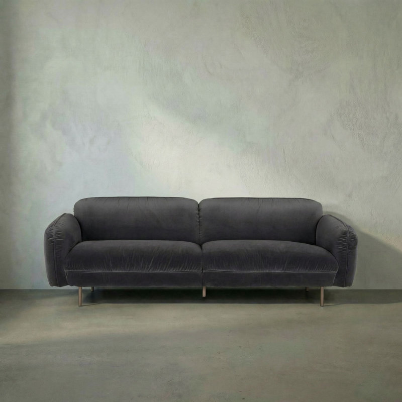 Franklin Sofa, Grey Velvet