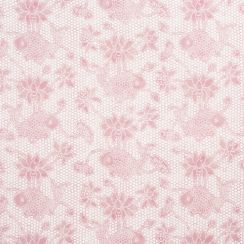 Tissu Lotus Batik, Rose