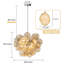 Lustre cognac champagne en verre bullé, luminaire suspendu moderne pour salle à manger-1612285668