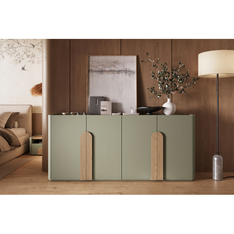 Sadeen 200cm Sideboard, Green/Brown