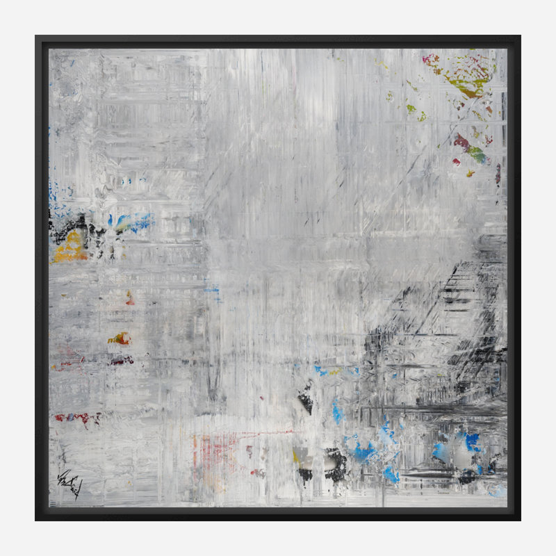 Hex Print by John Beard, 50" H x 50" W x 2" D, Black Floater Framed