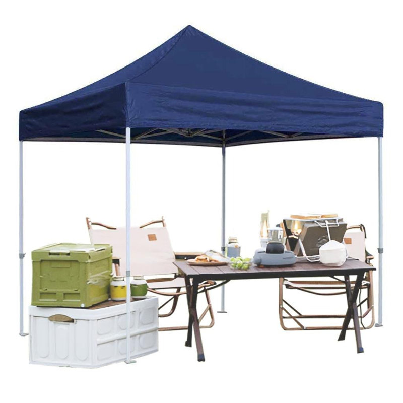 Amaziyah 96'' W x 96'' D Steel Pop-Up Canopy, Navy, 8ft x 8ft
