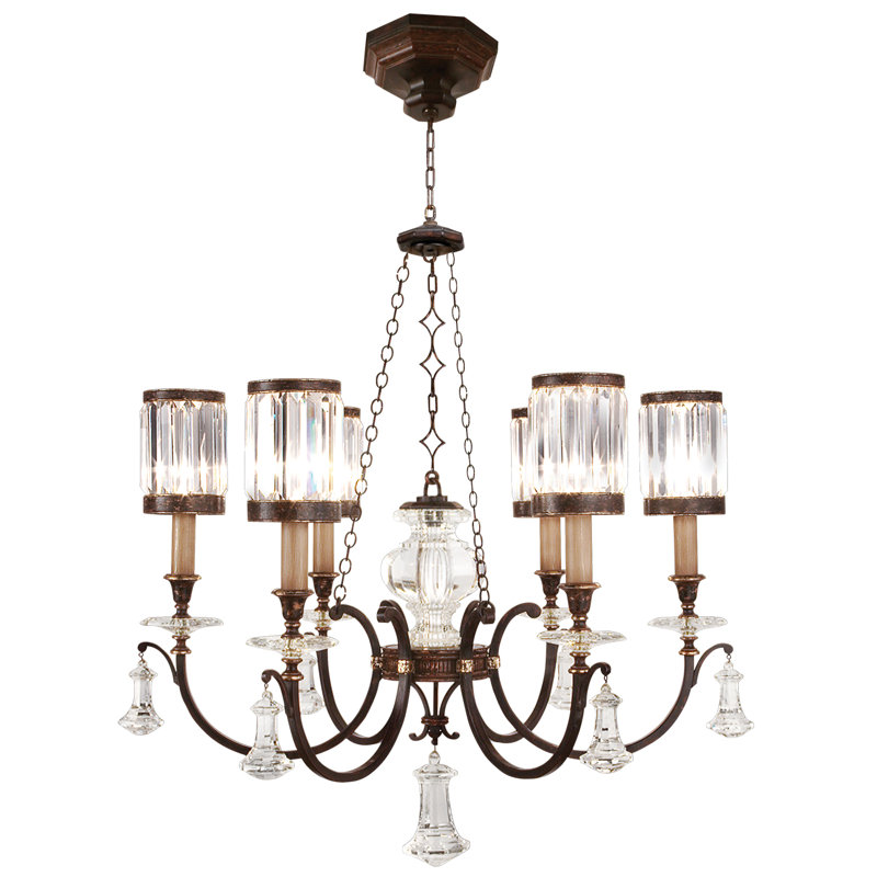 Lustre rond 32 po Eaton Place, Fer rustique