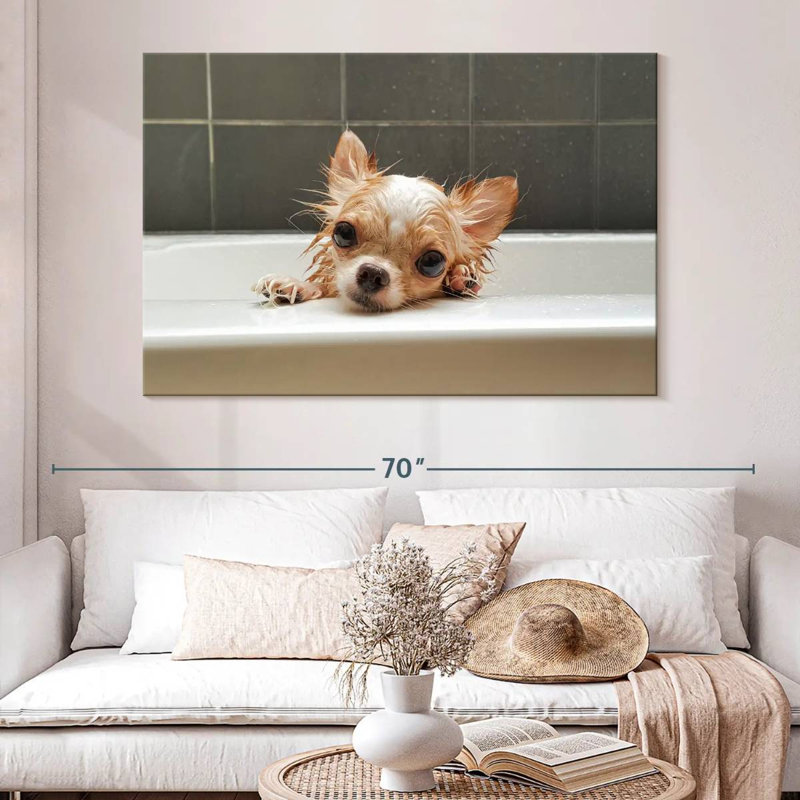 Brampt Chihuahua Bathing, 34" H x 51" W